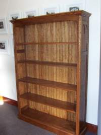 Recycled oak bookshelves